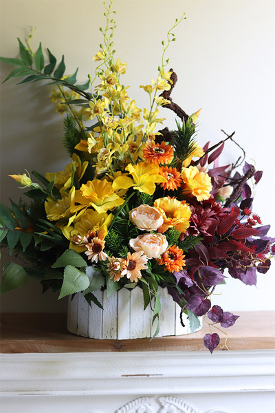 Fenista, dekoracja nagrobna w skrzynce