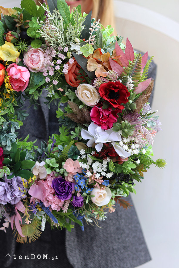 Powitanie Jesieni, dekoracyjny jesienny wianek