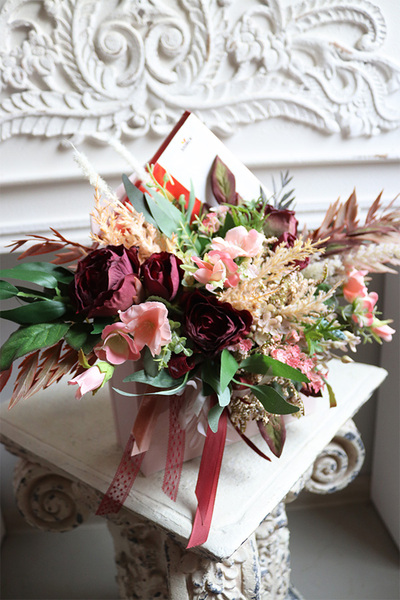 koperta / kompozycja flowerbox Chocolate