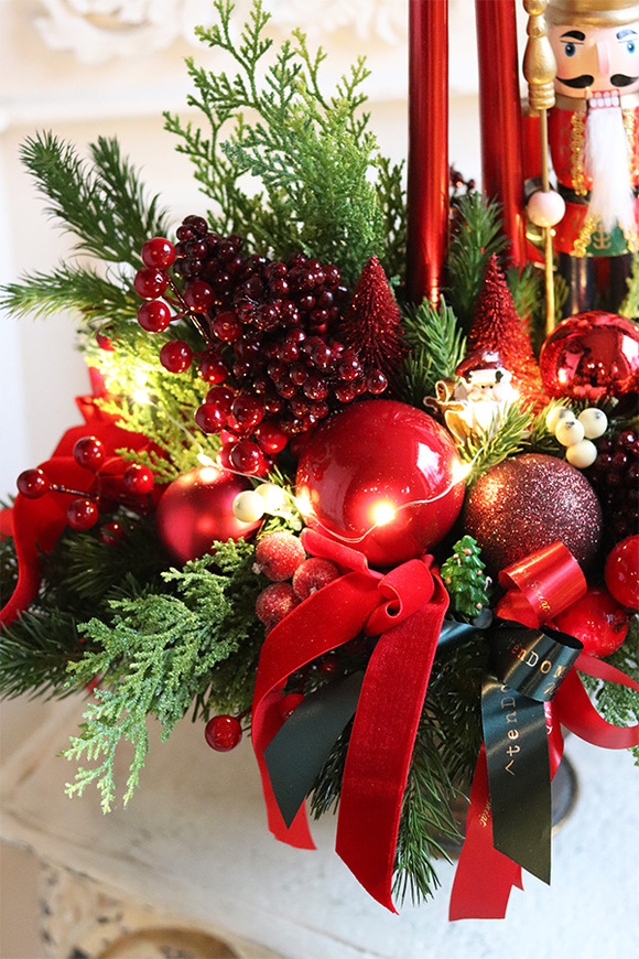 Szykujemy Święta LED, adwentowy stroik z dziadkiem w pucharze