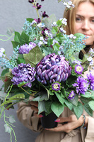 Purple Dreams, bukiet nagrobny we wkładzie