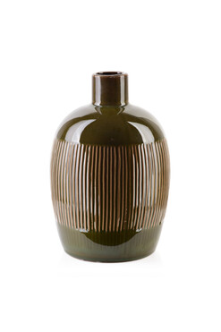 Nisiros A, ceramiczny wazon, zielony, wys.23.5cm