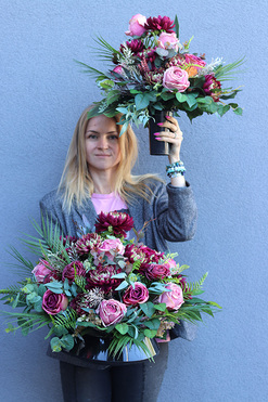 Lucilla, komplet dekoracji nagrobnych, kompozycja + bukiet