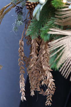 Świąteczne Złoto, stroik świąteczny w pucharze, wys.56cm