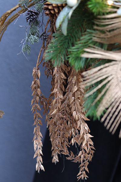 Świąteczne Złoto, stroik świąteczny w pucharze