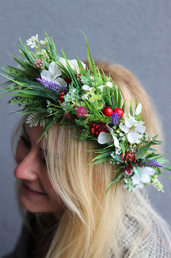 Józefina 2, kwiatowy wianek na głowę, rozmiar uniwersalny