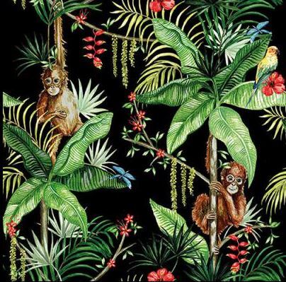Dżungla, serwetki papierowe, dzikie zwierzęta, 33x33cm, 20szt.