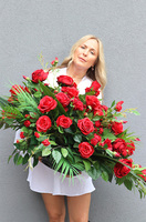 Gloria Czerwone Róże, komplet dekoracji nagrobnych