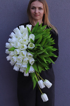 Serce Tulippo 2, dekoracja nagrobna w misie, wym.30x47cm