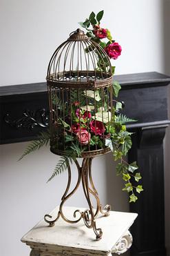 Klatka My Garden, dekoracja w klatce z kwiatami, wys.81cm