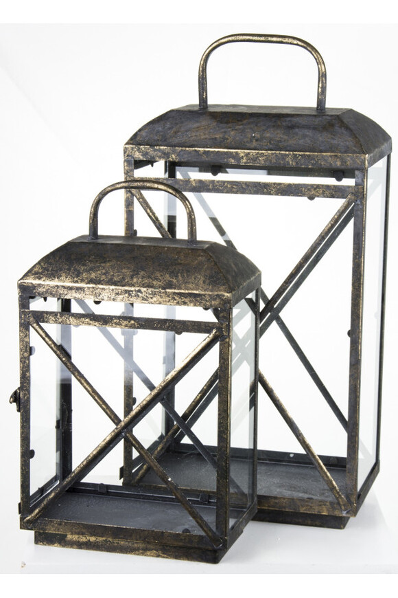 Loft Gold, lampion metalowy