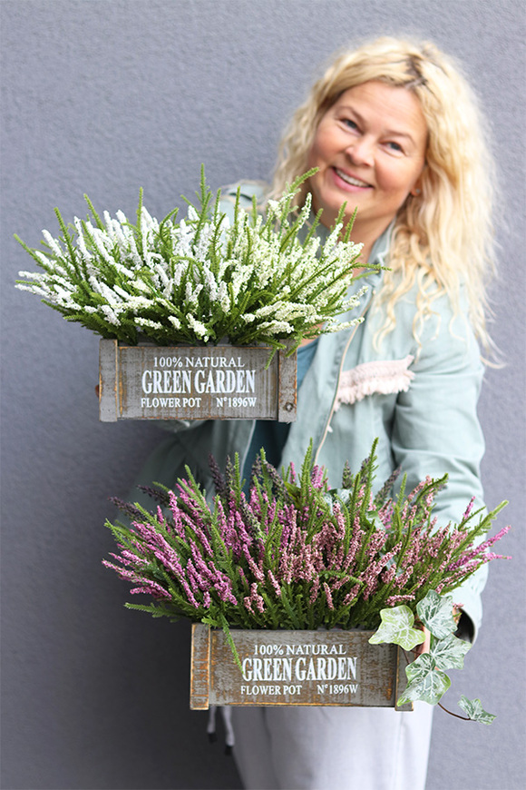 Wrzosowisko Green Garden, wrzosy w skrzynce, różowe