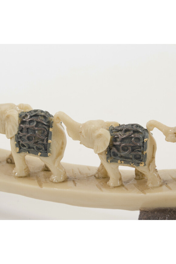 Elephants, sztuczny cios słonia figurka dekoracyjna