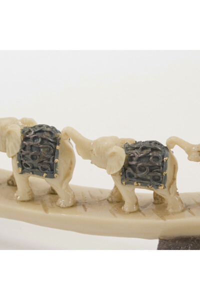 Elephants, sztuczny cios słonia figurka dekoracyjna