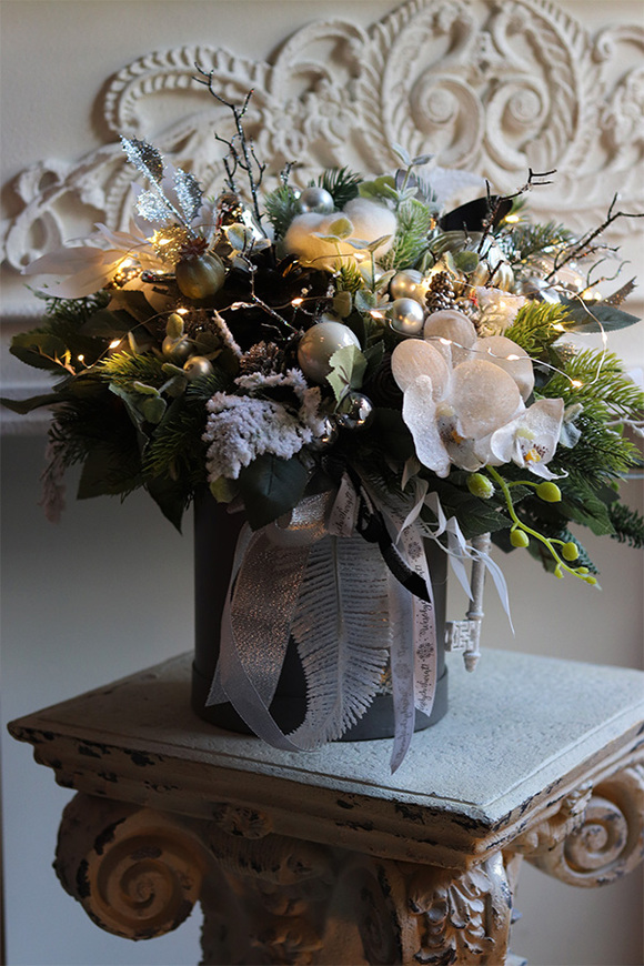 Glamour Winter, flowerbox świąteczny LED