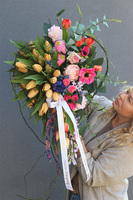 Mother's Day, dekoracja nagrobna w kształcie serca