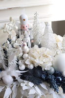 Kraina Lodu Blue, świąteczny stroik z dziadkiem