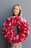 Red Fire Extra, sztuczny wianek z róż