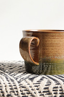 Ombres, kubek ceramiczny, zielono-brązowy