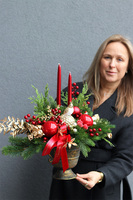 Gerenna, adwentowy stroik z bałwankiem w pucharze