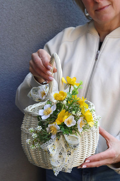 Celine, jednostronnie dekorowany koszyczek wielkanocny, wys.30cm 