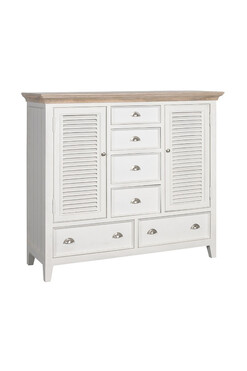 komoda z szufladami Bristol White 139x48x125cm