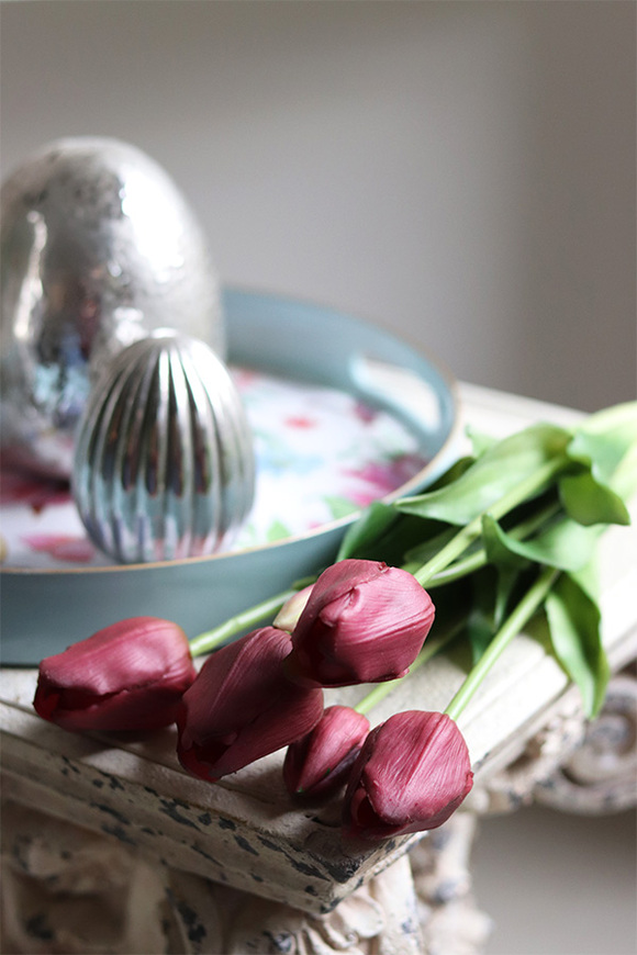 bukiet tulipanów gumowych Jasny Bordo