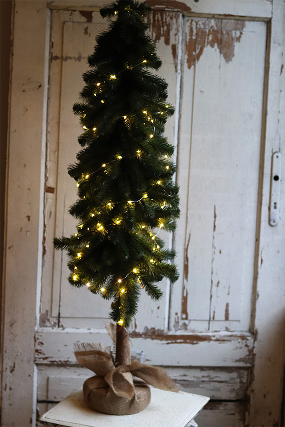 Konika LED, dekoracyjna choinka sztuczna w jucie