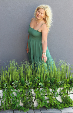 Agneso Greenoso, kompozycja we wkładzie do Twojej donicy, wys.40cm