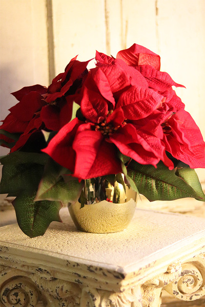 Gwiazda Betlejemska Goldisto, wysokiej jakości sztuczna roślina, wym.33x44cm