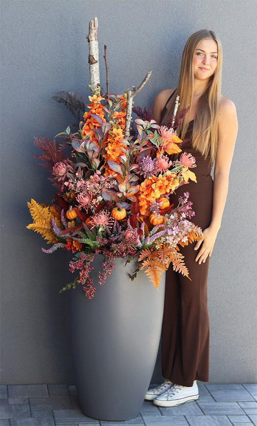 Moko Autumn Extra 2, ekskluzywna kompozycja w donicy fiberglass
