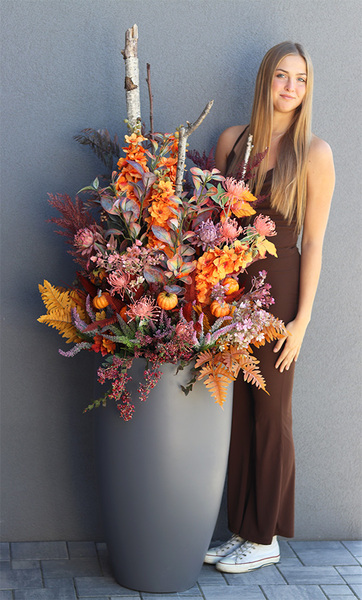 Moko Autumn Extra 2, ekskluzywna kompozycja w donicy fiberglass