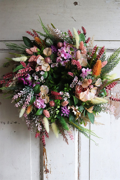 bogaty wianek ozdobny, Villato, rozp.38cm 