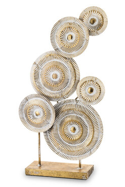 Machia, złota figurka dekoracja metalowa, wym.78x40x13cm