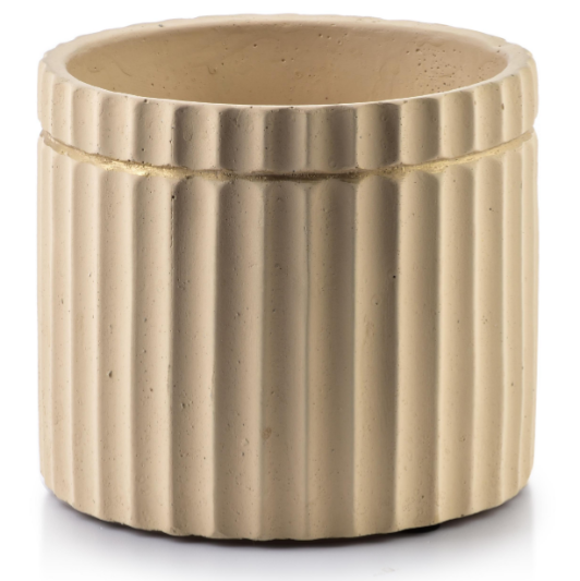 Rotasi Beige, ceramiczna donica / osłonka, wym.15.5x13cm