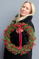 Tradycyjny, świąteczny wianek dekoracyjny
