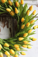 bardzo elegancki wianek z tulipanów, Witaj Wiosno Yellow, śr.40cm