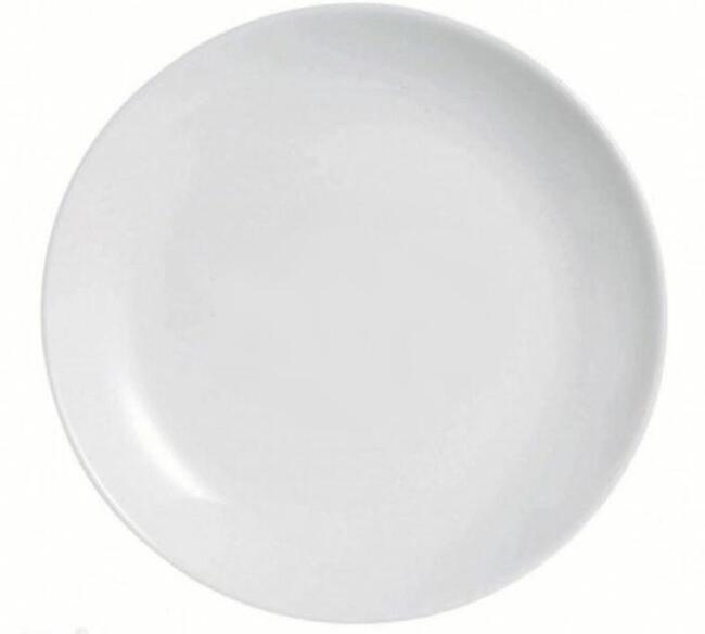 Divali, ceramiczny talerz deserowy, biały, śr.19cm