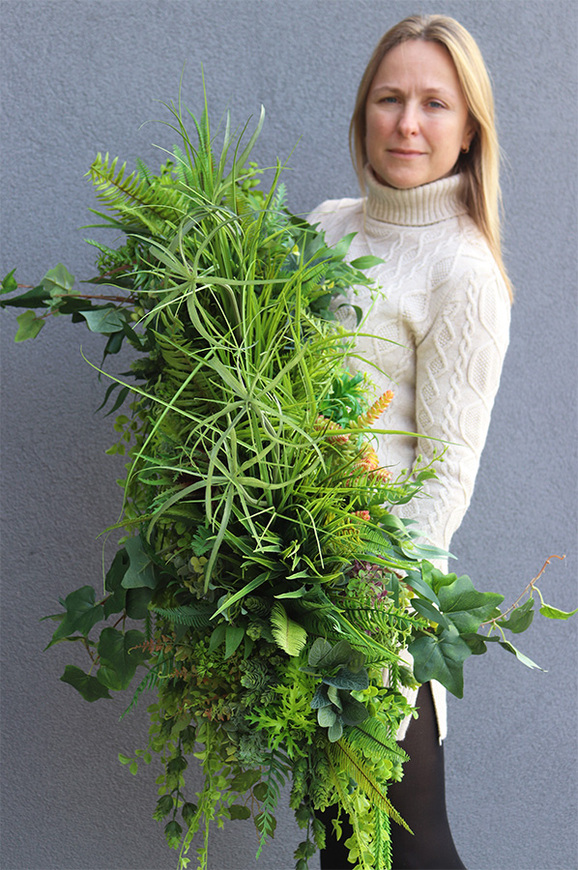 Big Laos Suculentano, kompozycja sukulenty w długiej donicy, wys.40x70cm