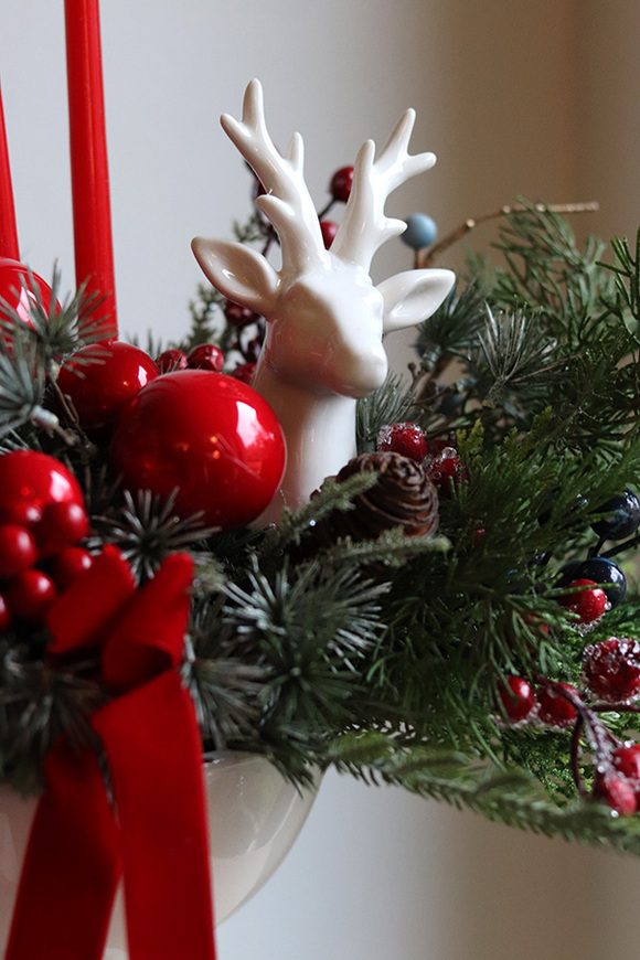 Denerra, świąteczny stroik w pucharze