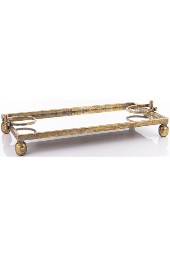 Deepika, dekoracyjna złota taca lustrzana