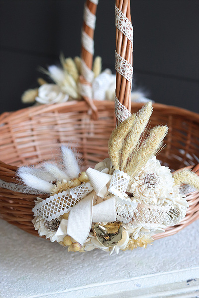 Natural Netra, dwustronnie dekorowany koszyczek wielkanocny