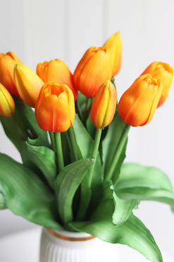 OD RĘKI Sunset Tulips, bukiet kwiatów w wazonie, wys.34cm