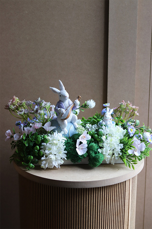 Zajączek Sama Słodycz 2, pastelowy stroik wielkanocny