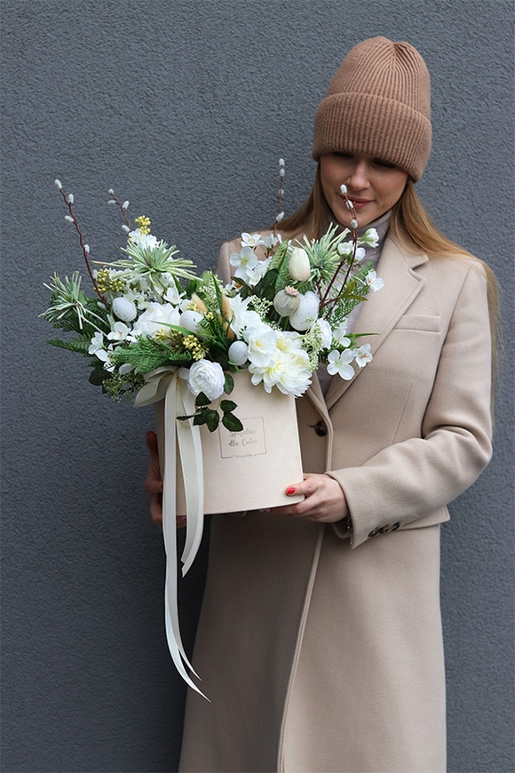 Aleksandra, wiosenny flowerbox welurowy