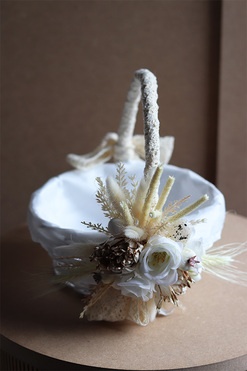 Boho Trena, dekorowany koszyczek wielkanocny, wys.22cm 