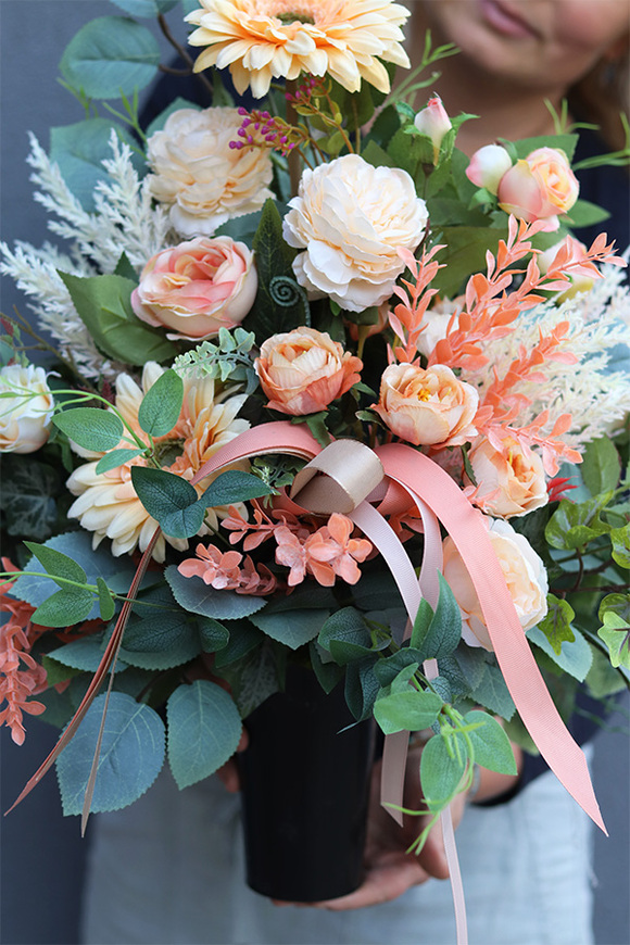 Morelli, bukiet nagrobny we wkładzie