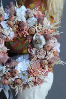 Jesienny Nastrój, asymetryczny jesienny wianek z dyniami