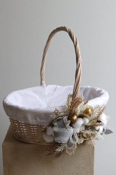 Stonovany, jednostronnie dekorowany koszyczek wielkanocny