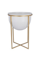 Orbit White, metalowa osłonka w stojaku kwietnik